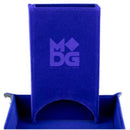 Metallic Dice Games: Fold Up Velvet Dice Tower - Blue