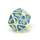 Die Hard: Roll Down Counter Metal Die - Shiny Gold w/ Blue