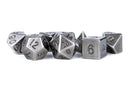 Metallic Dice Games: Antique Silver Metal 16mm - Polyhedral Dice Set (7)