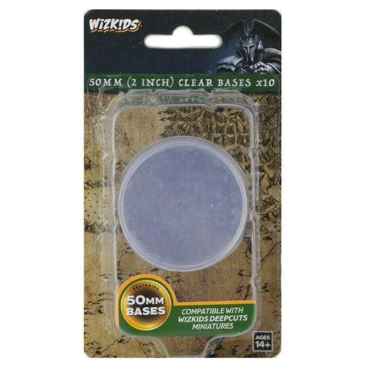 Pathfinder Deep Cuts Miniatures - Clear 50mm Bases (10) (WZK73596)