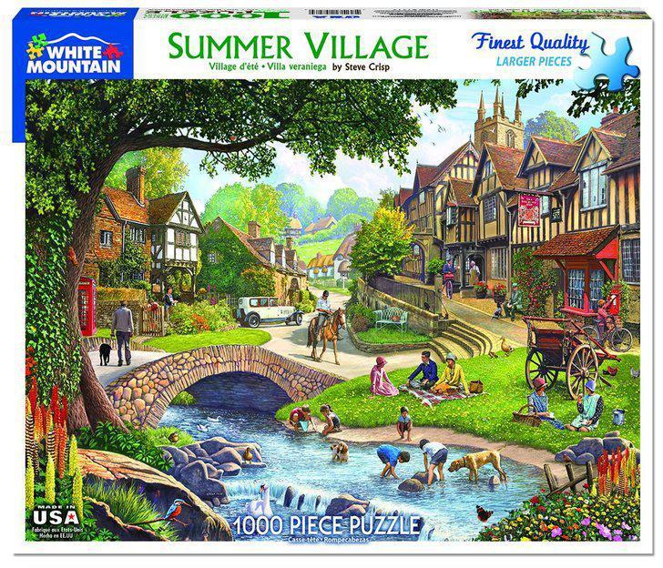 White Mountain Puzzles: Summer Village - 1000 Piece Puzzle