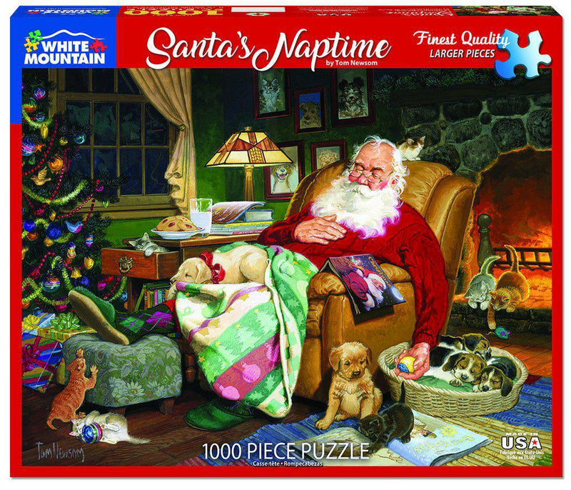 White Mountain Puzzles: Santa's Naptime - 1000 Piece Puzzle