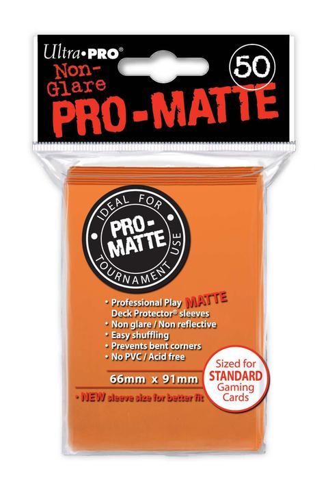 Ultra Pro: PRO-Matte Deck Protector Sleeves - Standard Size Orange (50)