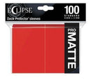 Ultra Pro: Eclipse PRO-Matte Deck Protector Sleeves - Standard Size Apple Red (100) 66mm x 91mm 