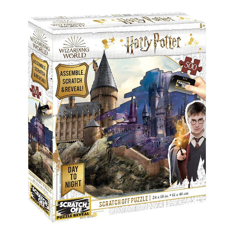 4D Scratch-Off: Harry Potter - Hogwarts Day to Night - 500-Piece Scratch-Off Puzzle 