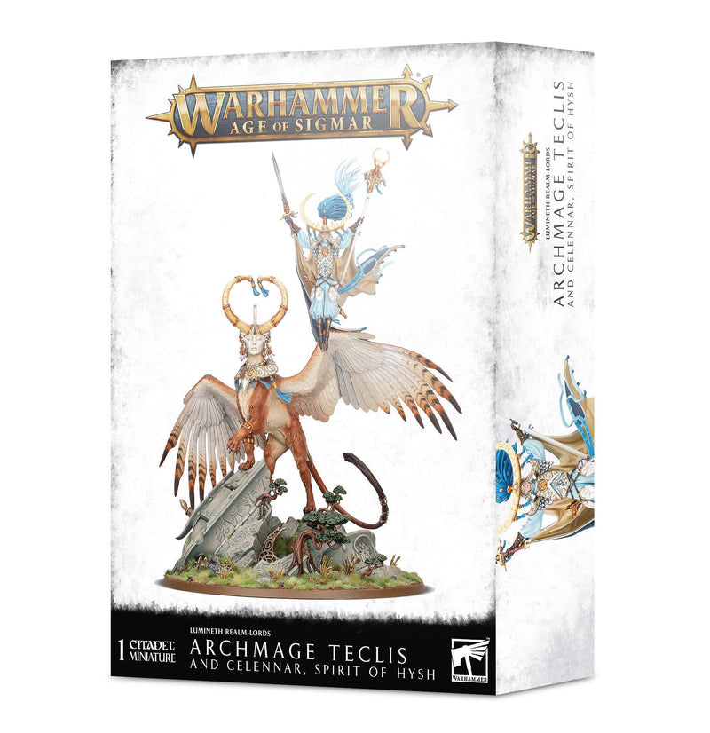 Games Workshop: Age of Sigmar - Lumineth Realm-Lords -  Archmage Teclis and Celennar, Spirit of Hysh (87-53)