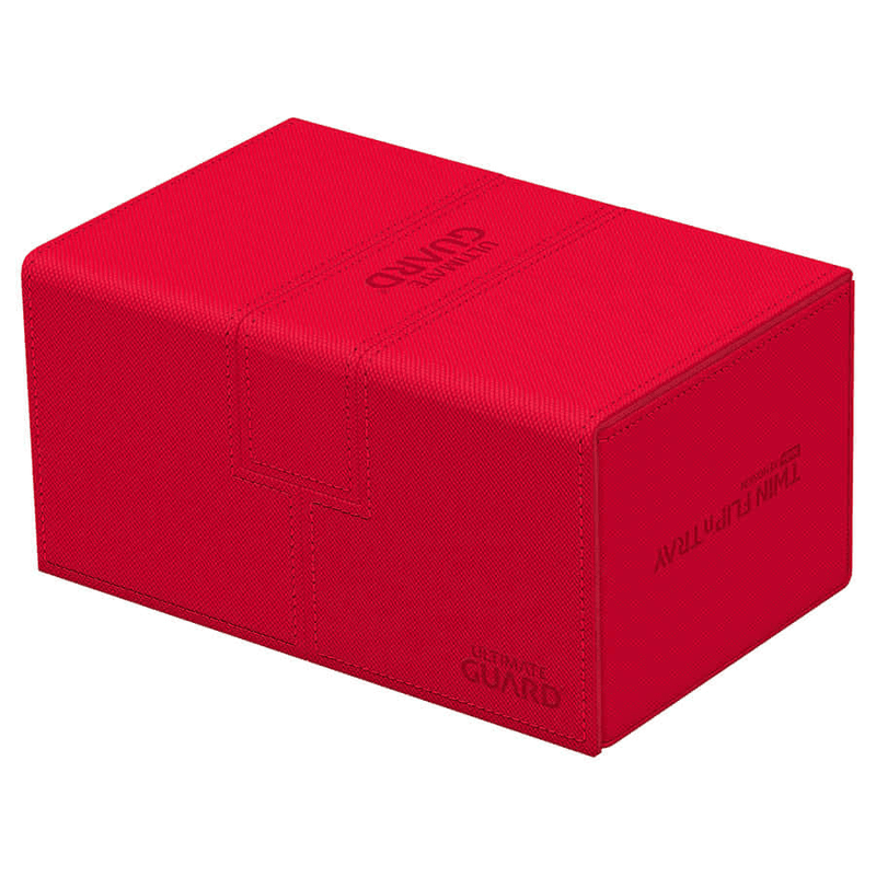 Ultimate Guard: Twin Flip'n'Tray 160+ Deck Storage Box - Xenoskin Red (1) 