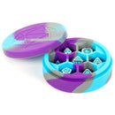 Metallic Dice Games: Silicone Round Dice Case - Purple Gray & Light Blue