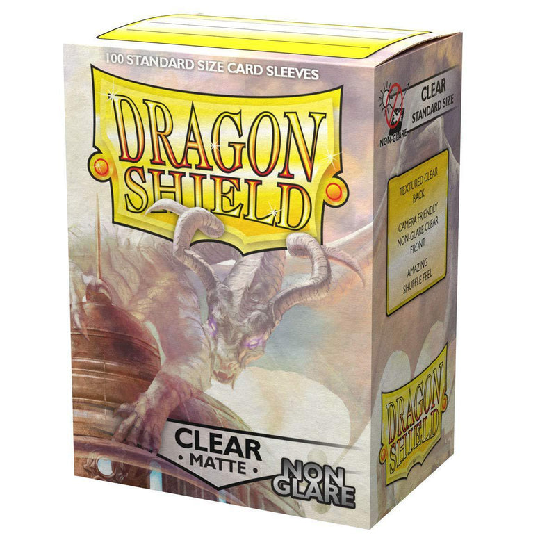 Dragon Shield: Deck Protector Sleeves - Standard Size Matte Non Glare Clear (100)