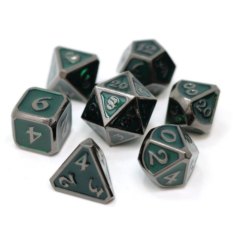 Die Hard: Mythica Sinister Emerald Metal 16mm - Polyhedral Dice Set (7)