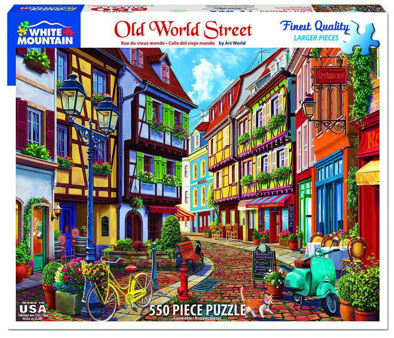 White Mountain Puzzles: Old World Street - 550 Piece Puzzle