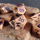 Forged Gaming: Antique Copper with Purple Mica - Metal RPG Dice Set 