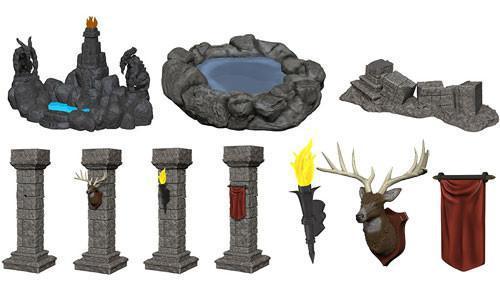 WizKids Miniatures: Fantasy Terrain - Painted Pools & Pillars