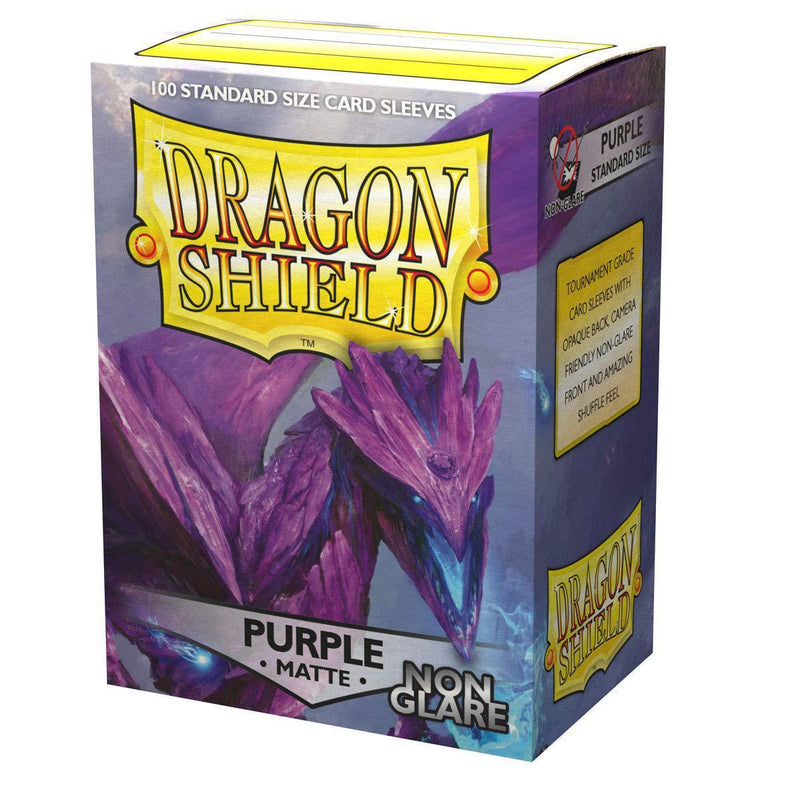 Dragon Shield: Deck Protector Sleeves - Standard Size Matte Non Glare Purple (100)