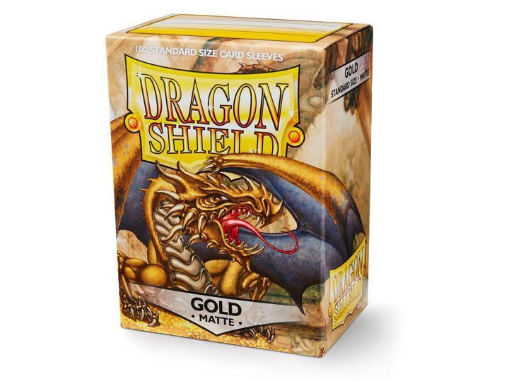 Dragon Shield: Deck Protector Sleeves - Standard Size Matte Gold (100)