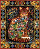 White Mountain Puzzles: Tapestry Cat -1000 Piece Puzzle