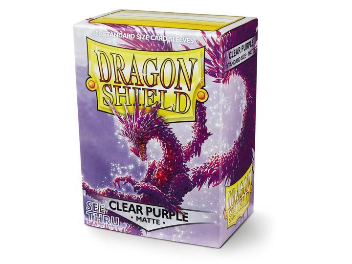 Dragon Shield: Deck Protector Sleeves - Standard Size Matte Clear Purple (100)