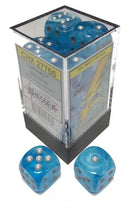 Chessex: Luminary Sky w/ Silver- 16mm d6 Dice Set (12) - CHX27766