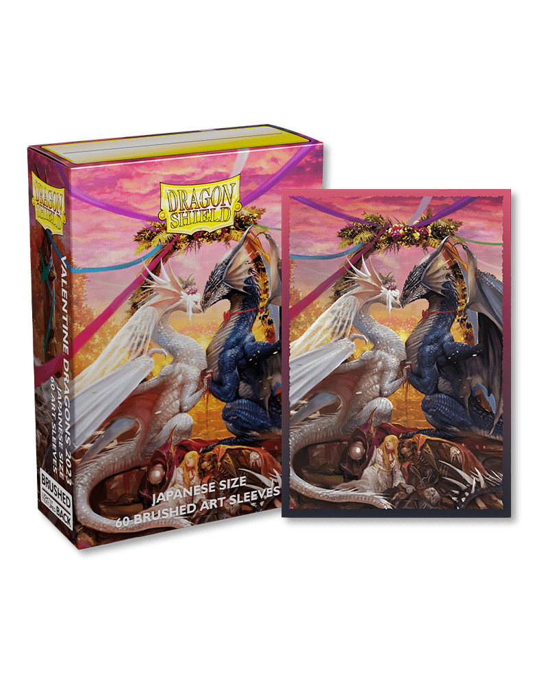 Dragon Shield: Brushed Art Deck Protector Sleeves - Japanese Size '2023 Valentine Dragons' (100) 