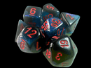 Chessex: Gemini Black Starlight w/ Red - Mini Polyhedral Dice Set (7) - CHX20658 