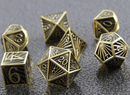 Forged Gaming: Deco Black Gold - 7 Set of Metal Dice 