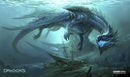 GamerMats: 'Dragon from the Depths' 14"x24"&1/8" Stitched Gaming Playmat 
