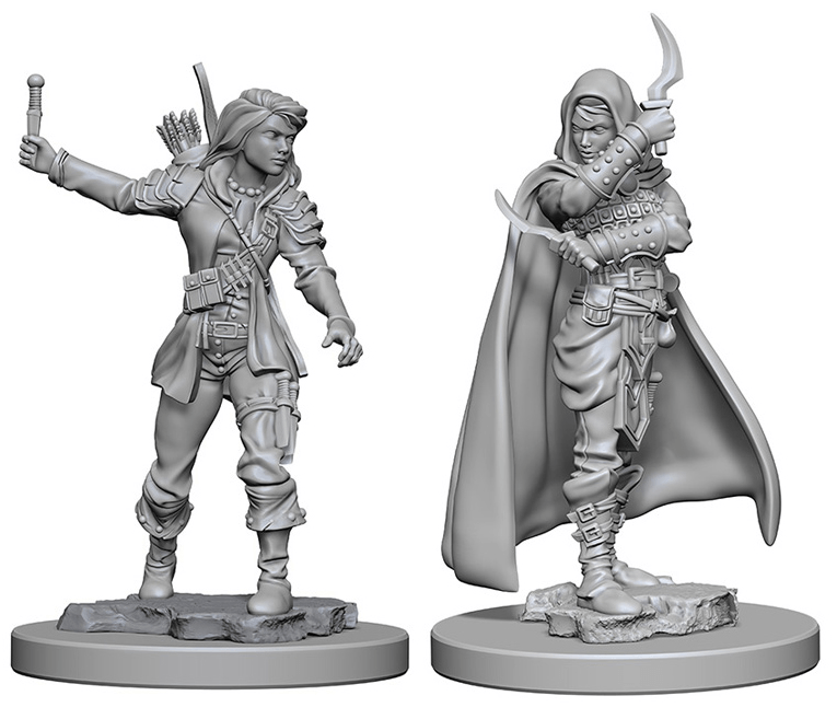 Pathfinder Battles Deep Cuts Miniatures: Human Rogue Female - Unpainted 