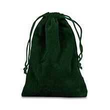 Tiny Velour Dice Bag Forest Green
