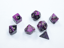 Chessex: Gemini Black Purple w/ Gold - Mini Polyhedral Dice Set (7) - CHX20640 