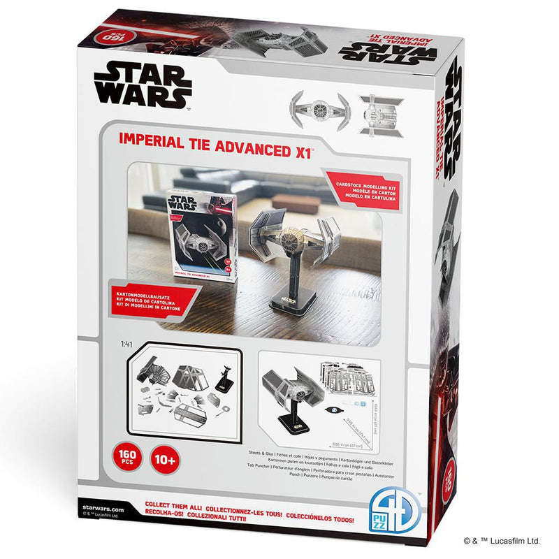 4D Star Wars: TIE Advance x1 Fighter - Paper Model Kit 